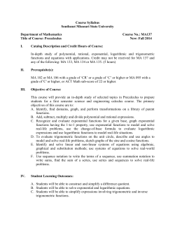 MA137 - Southeast Missouri State University