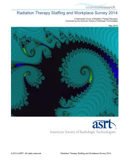 Radiation Therapy Staffing and Workplace Survey 2014