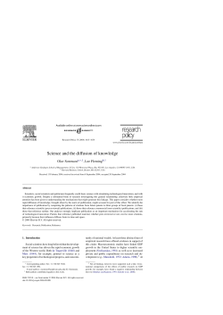 Science and the diffusion of knowledge