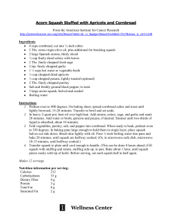 Acorn Squash Stuffed with Apricots and Cornbread