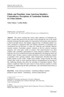 Ethnic and Panethnic Asian American Identities: Contradictory