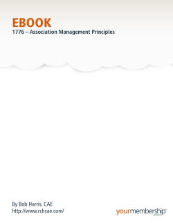 1776 &ndash; Association Management Principles By Bob Harris, CAE http