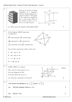 Dalkeith High School &ndash; National 5 Exam Style Questions &ndash; Vectors