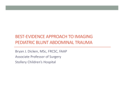 best-evidence approach to imaging pediatric blunt abdominal trauma