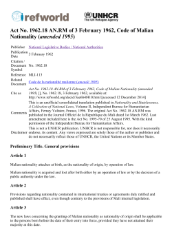Code of Malian Nationality