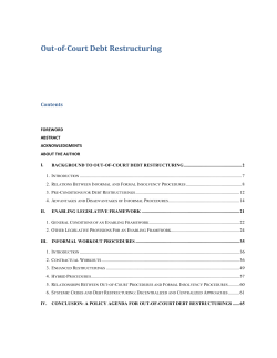 Out-of-Court Debt Restructuring