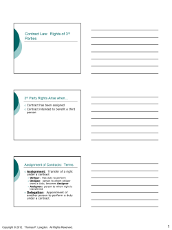 Contracts - Rights of Third Parties