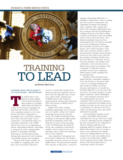 TO LEAD - William Penn Charter School