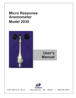 Micro Response Anemometer Model 2030