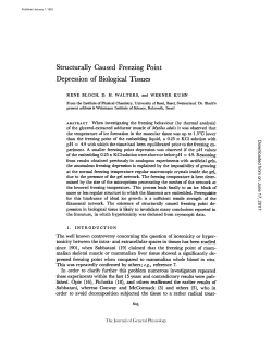 Structurally Caused Freezing Point Depression of Biological Tissues