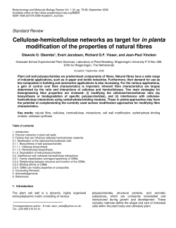 Cellulose-hemicellulose networks as target for in planta modification