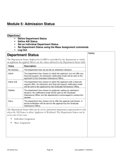 Module 5 - Division of Graduate Studies