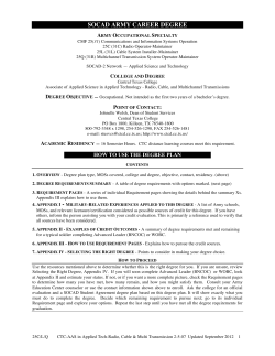 SOCAD Army Degree Plan