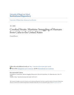 Crooked Straits: Maritime Smuggling of Humans from Cuba to the