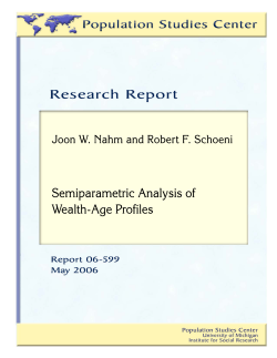 Semiparametric Analysis of Wealth-Age Profiles