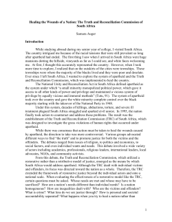 Healing the Wounds of a Nation