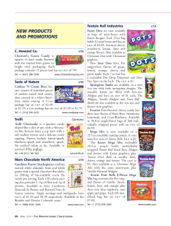 new products and promotions - Manufacturing Confectioner
