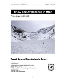 Snow and Avalanches in Utah
