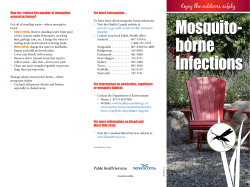 Mosquito- borne Infections - Government of Nova Scotia