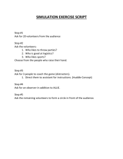 SIMULATION EXERCISE SCRIPT