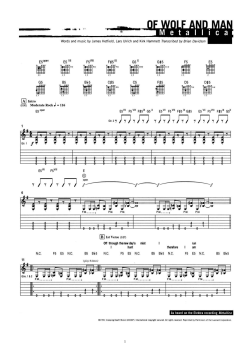 Of Wolf And Man - Metallica - Guitar Tab PDF
