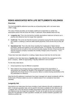 Sample Disclosure - European Life Settlement Association