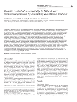 Genetic control of susceptibility to UV-induced