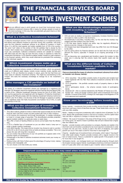 collective investment schemes