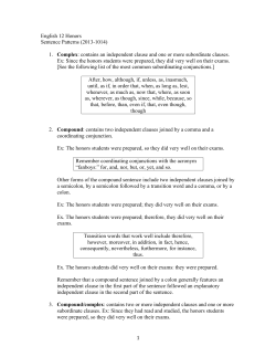 Sophisticated Sentence Patterns
