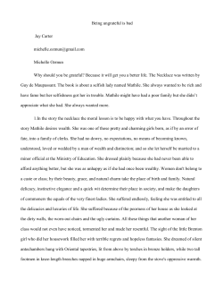 Being ungrateful is bad Jay Carter