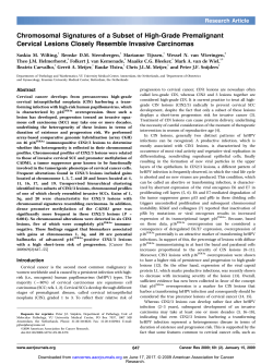 Chromosomal Signatures of a Subset of High