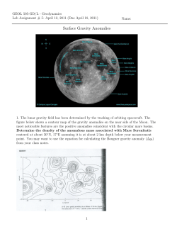 Surface Gravity Anomalies