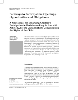 Pathways to Participation: Openings, Opportunities and Obligations