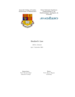 Benford`s Law - Imperial College London