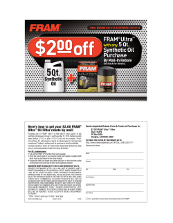 FRAM® Ultra™ Synthetic Oil Purchase