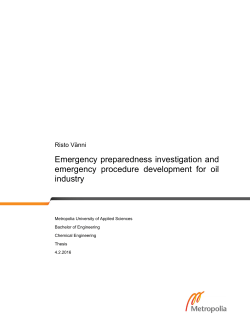 Emergency preparedness investigation and emergency