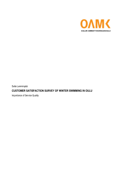 customer satisfaction survey of winter swimming