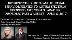 (ASD) versus Paraphilic Disorders