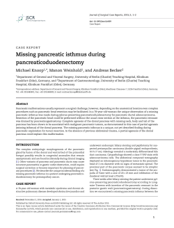 Missing pancreatic isthmus during