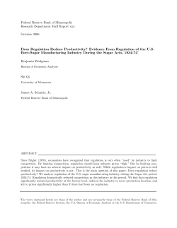 Does Regulation Reduce Productivity? Evidence