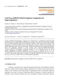 Co(CO 3 ) 0.5 (OH) - International Journal of Electrochemical Science