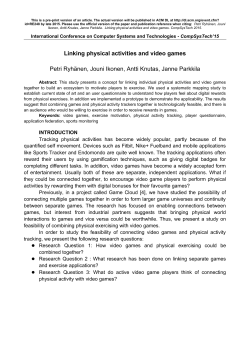Linking physical activities and video games