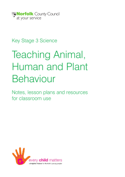 KS3: Section 1-2 - Science Teaching Animal, Human and Plant
