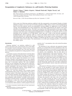 Encapsulation of Amphoteric Substances in a pH