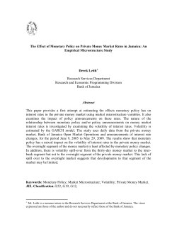 The Effect of Monetary Policy on Private Money Market Rates in