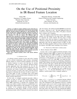 On the Use of Positional Proximity in IR