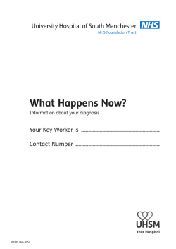 Colorectal Cancer &ndash; What Happens Now?