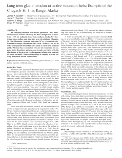 Long-term glacial erosion of active mountain belts: Example of the