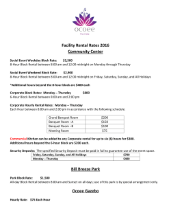 Rates - Ocoee Lakeshore Center