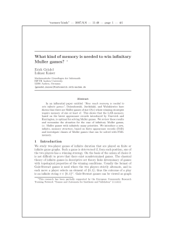 What kind of memory is needed to win infinitary Muller games?